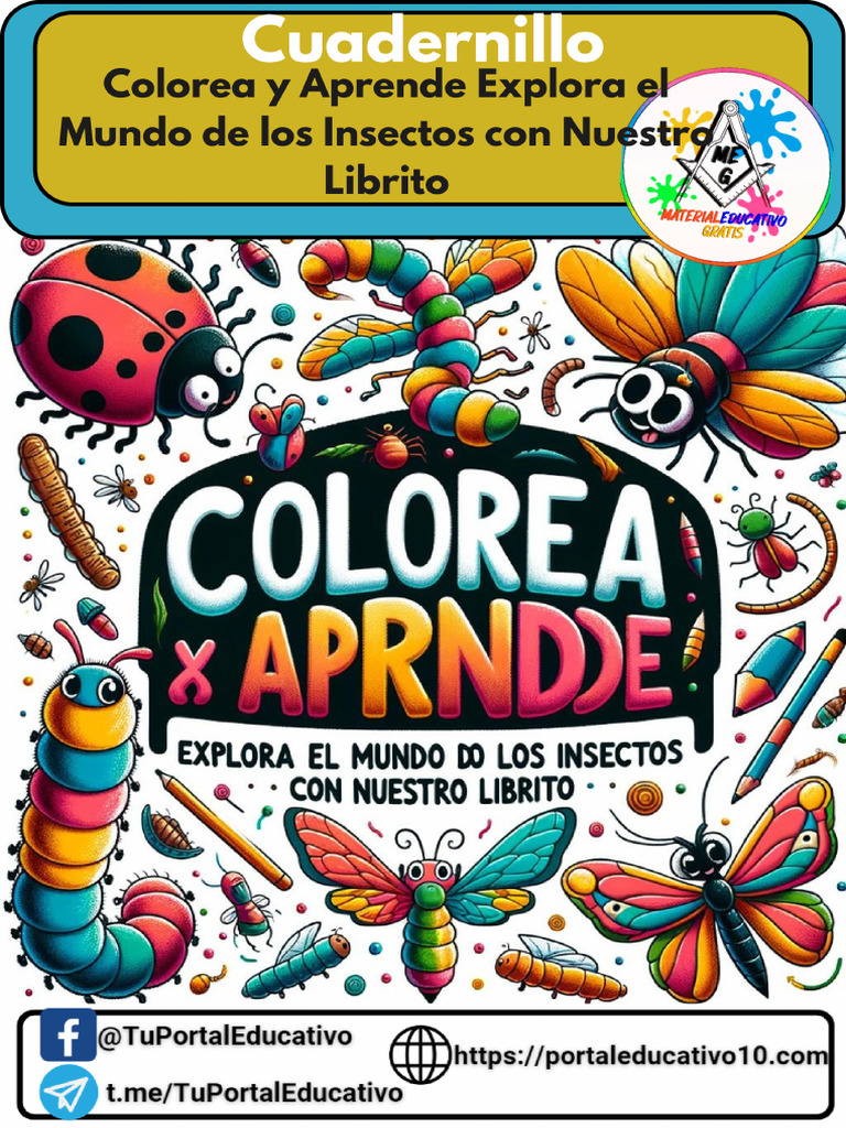 Colorea y Aprende Explora El Mundo de Los Insectos Con Nuestro Librito ...