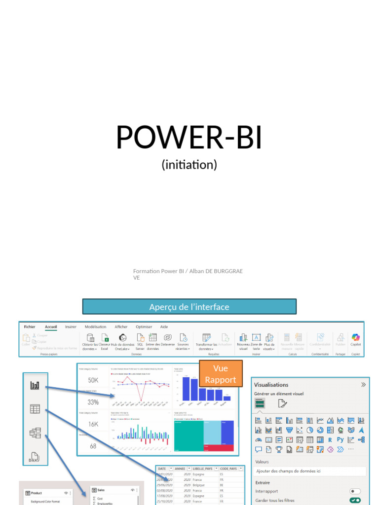 Initiation à Power BI : Import et Modélisation | PDF | Microsoft Excel ...