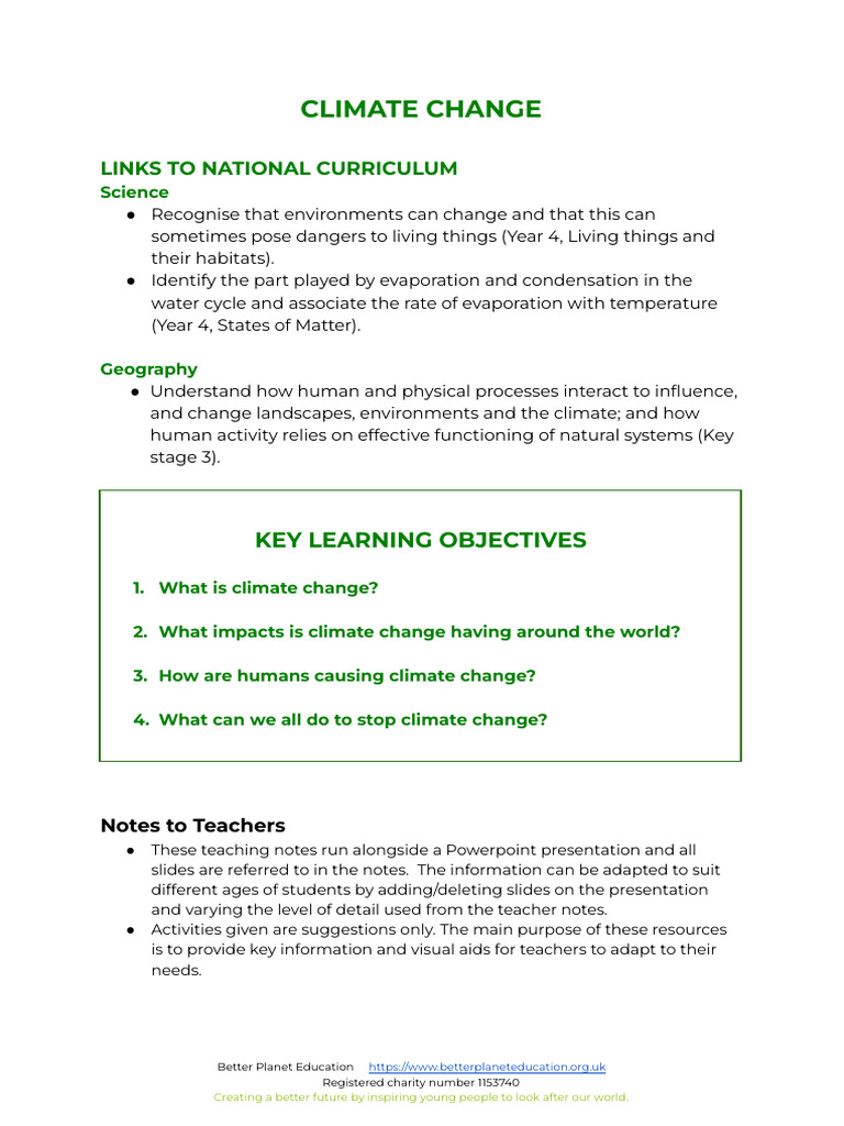 Understanding Climate Change Effects | PDF | Climate Change ...