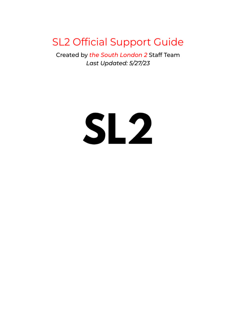 SL2 FAQ | PDF