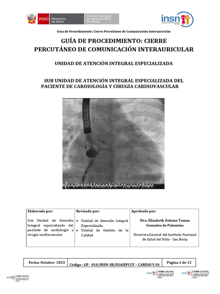 GP para El Cierre PercutÃ¡Neo de CIA | PDF | Cardiología | Sistema ...
