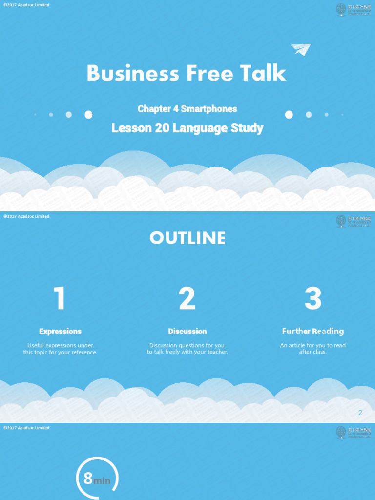 Business Free Talk: Lesson 20 Language Study | PDF | English Language ...