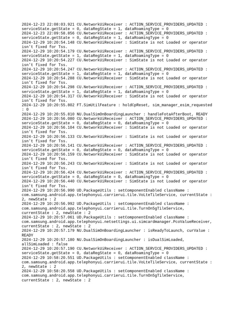 Network State Updates Log Analysis | PDF