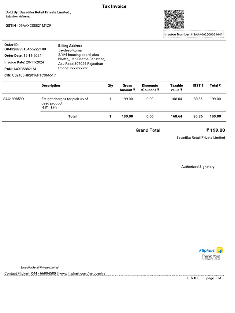 Invoice and Credit Note for Jaydeep Kumar | PDF | Coupon