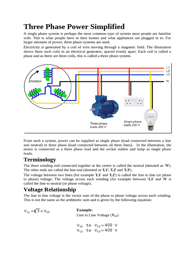Three Phase Power Simplified Pdf