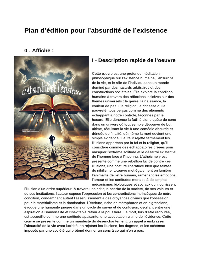 L'absurdité de l'existence humaine | PDF | Existentialisme | Nihilisme