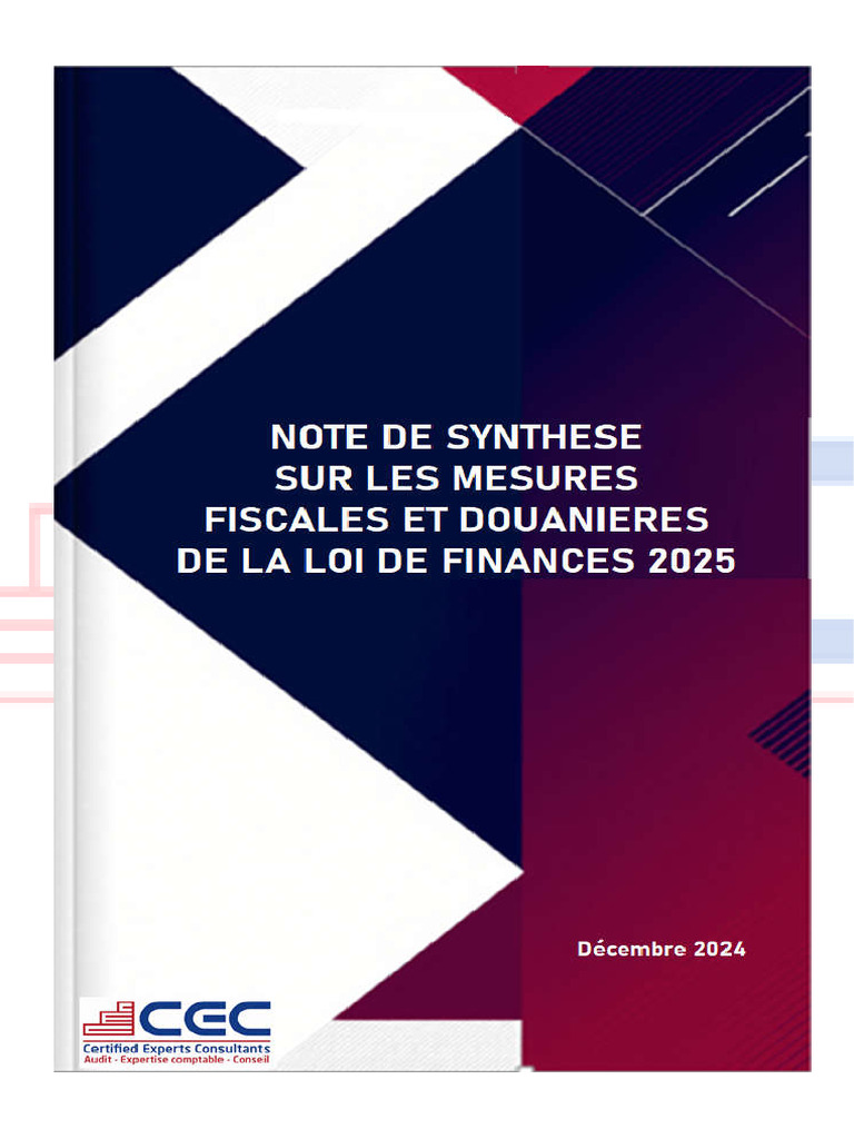 Synthèse des Dispositions Fiscales LF 2025 | PDF | Retraite | Impôts