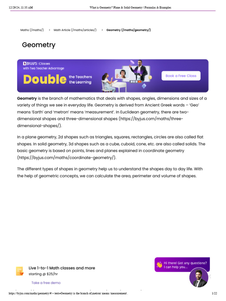 Understanding Geometry Basics | PDF | Geometry | Shape