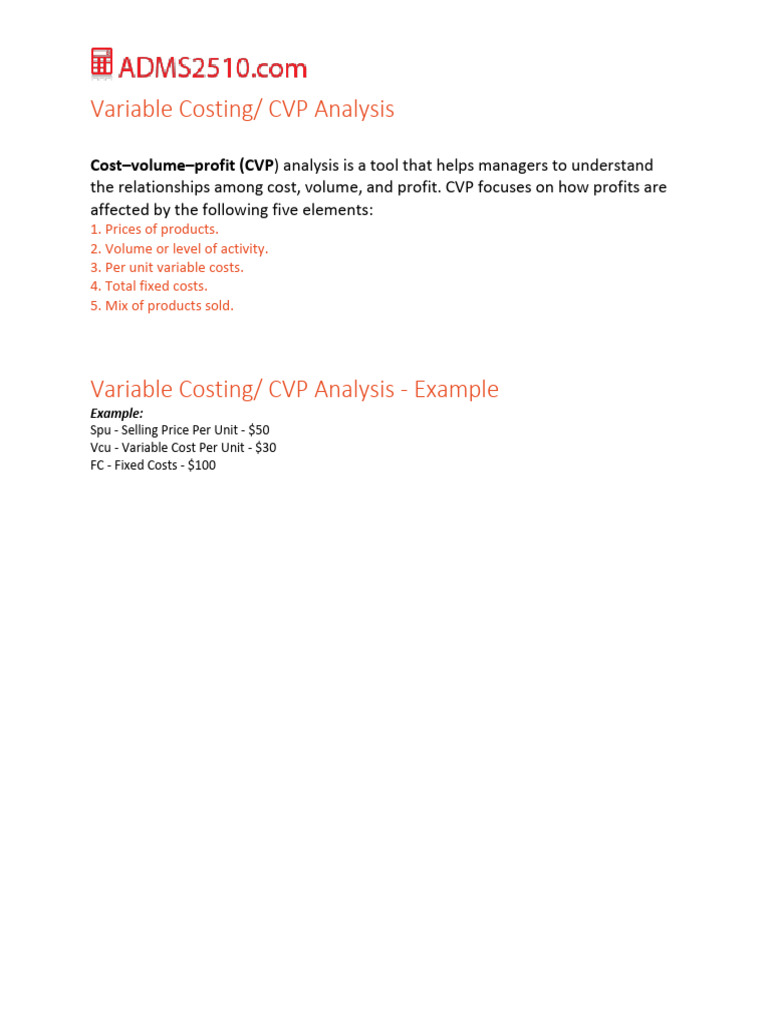 CVP-Analysis-Download | PDF | Business Economics | Economies