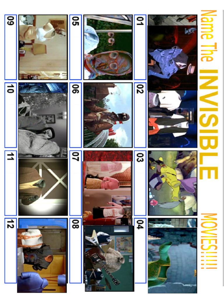 Name The Invisible Movies | PDF