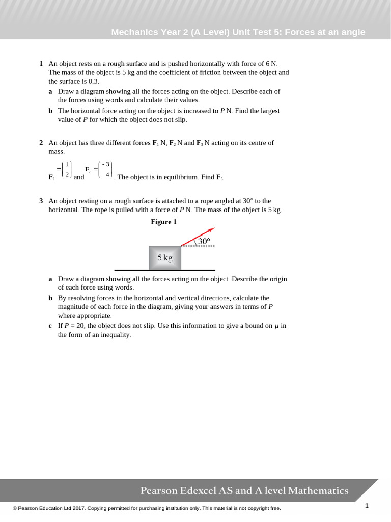 Forces At An Angle Pdf Force Angle