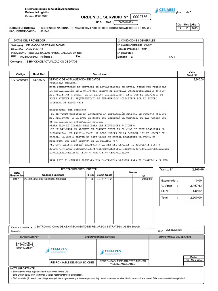 Os 2736 Cenares 2023 | PDF | Bases de datos | Informática