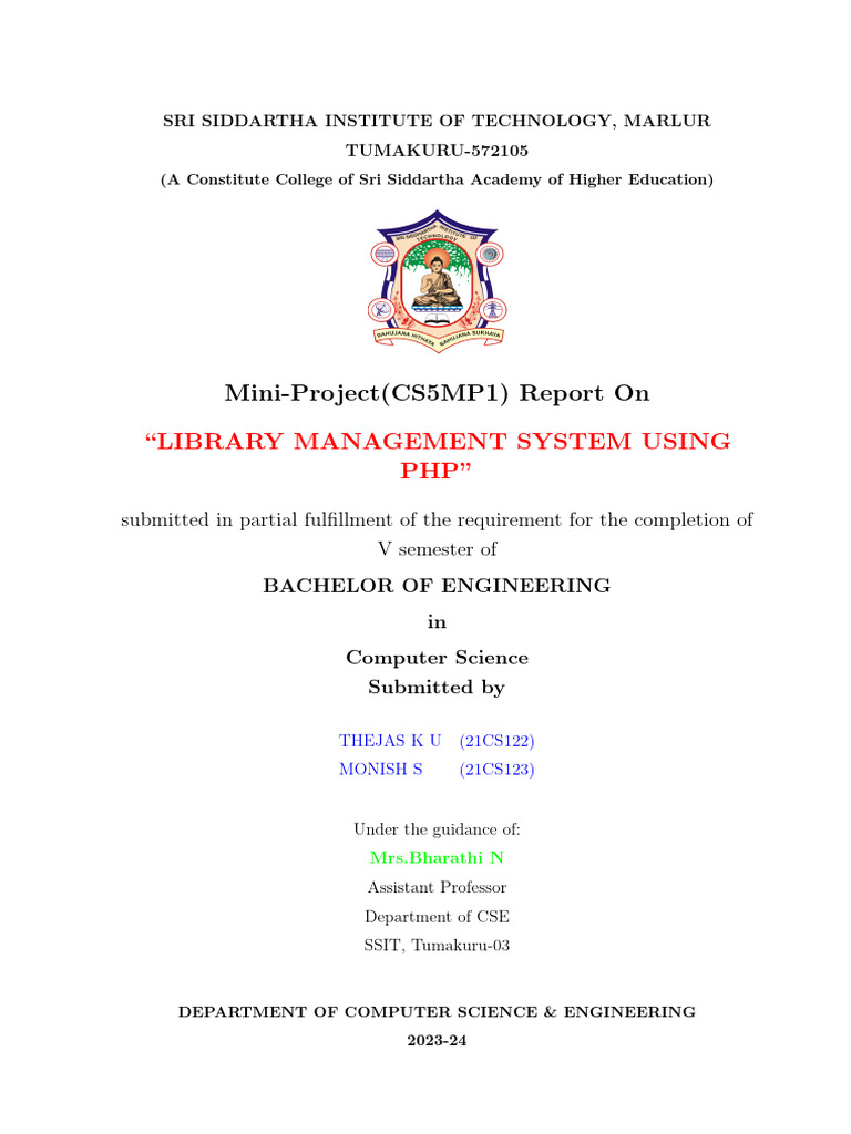 Library System Project Report | PDF | World Wide Web | Internet & Web