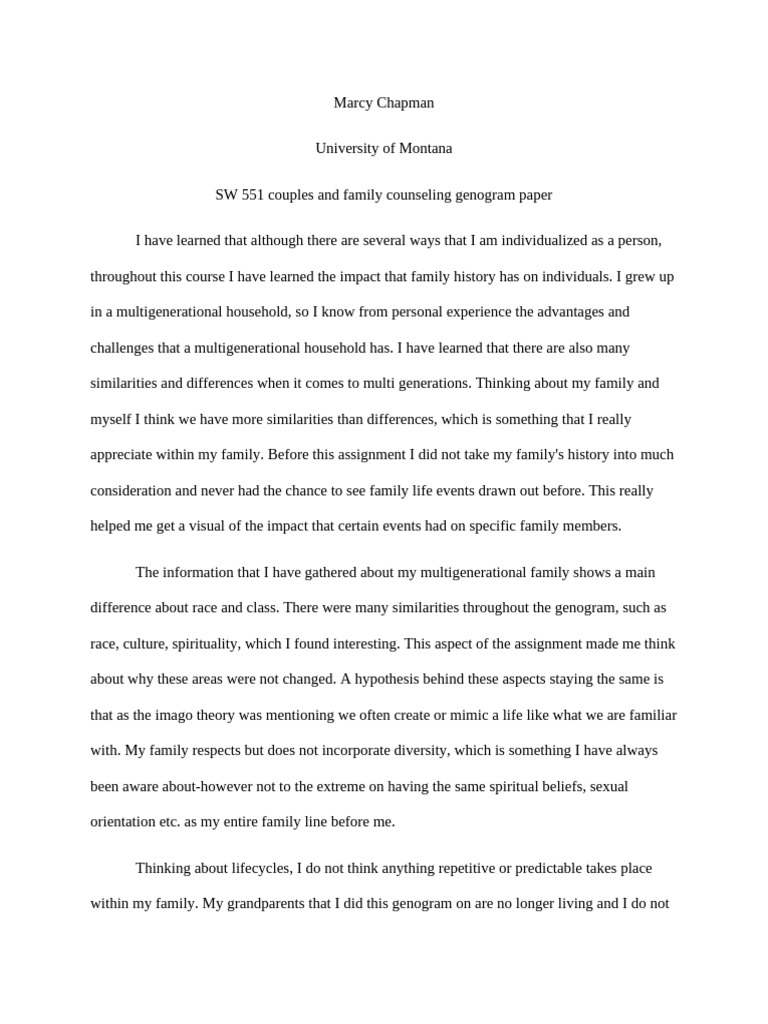 Genogram Paper Done | PDF | Family | Parenting