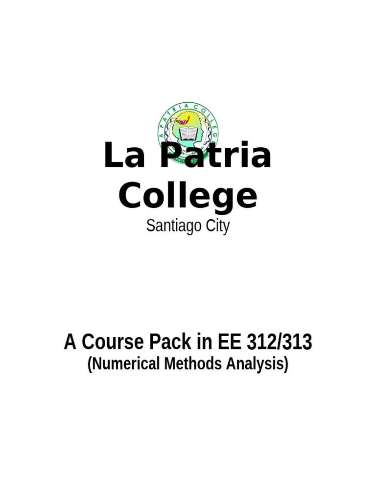 EE 312313 Week 1 18 Module | PDF | Equations | Numerical Analysis