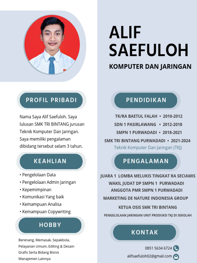 CV Alif Saefuloh: Teknik Komputer | PDF