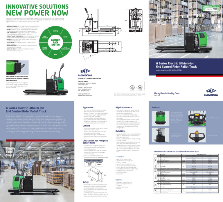 A Series Electric End Control Rider Pallet Jack With Li-Ion Battery ...