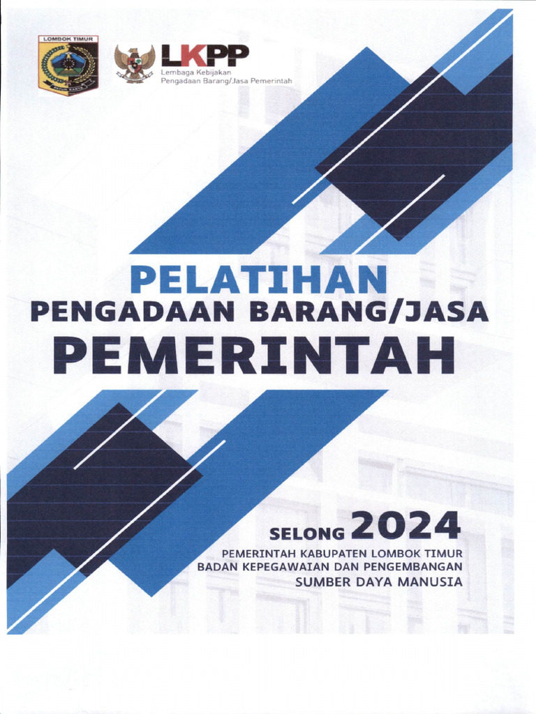Laporan Pengadaan Barang Dan Jasa Pemerintah Level 1 Kabupaten Lombok ...