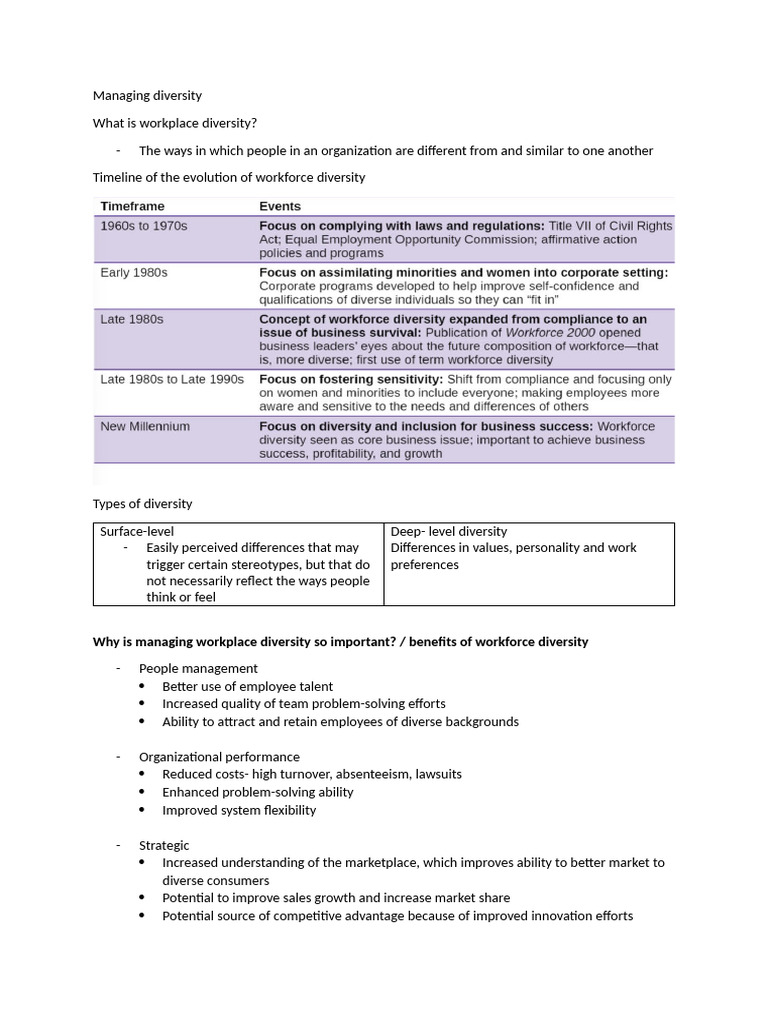 Understanding Workplace Diversity Management | PDF | Discrimination ...
