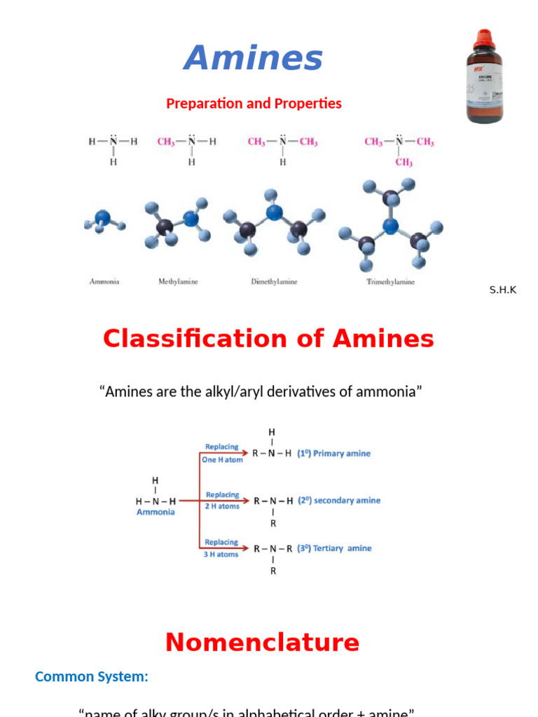 Amines: Preparation and Properties | PDF