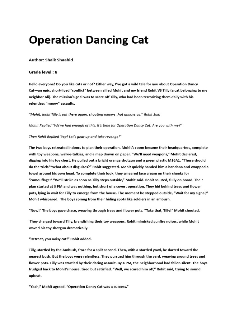 Operation Dancing Cat | PDF