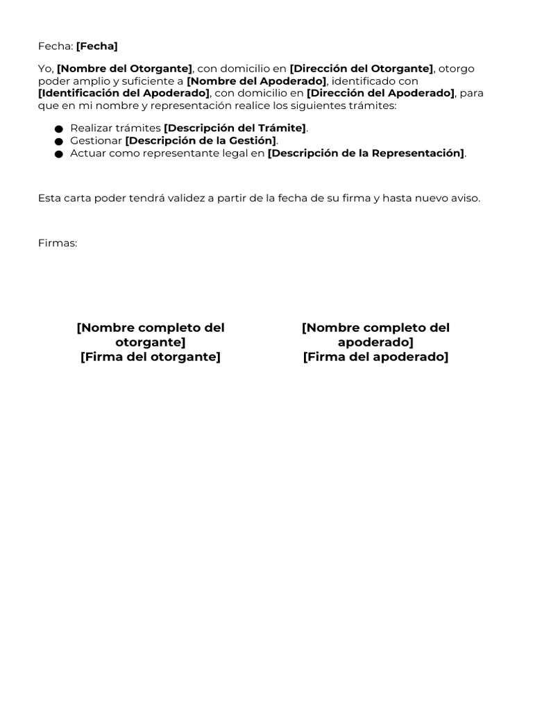 Carta Poder Simple | PDF