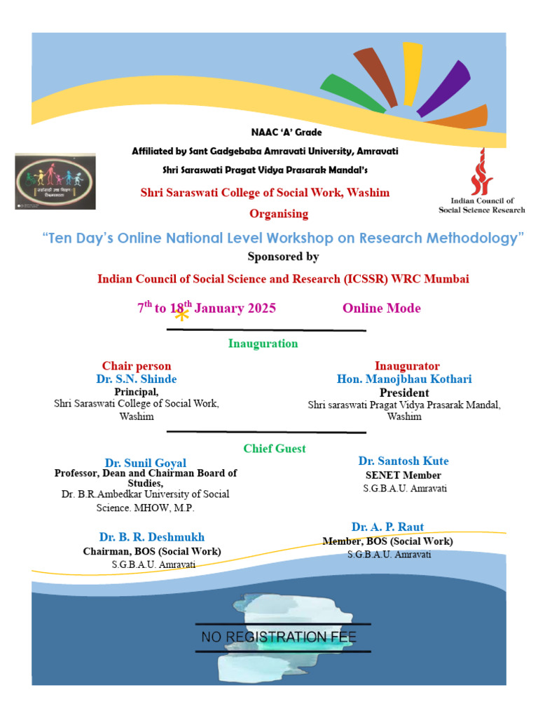 Ten Day's Online Workshop On Research Methodology | PDF | Observation ...