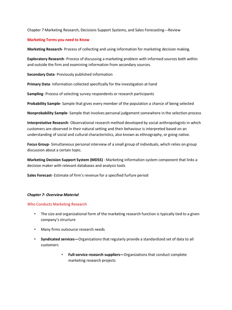 Marketing Research Process Overview | PDF | Marketing Research ...