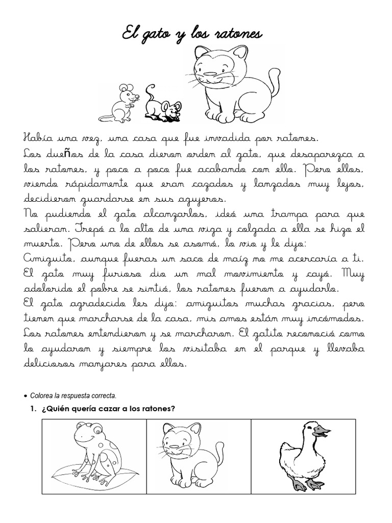El gato y los ratones: un cuento corto | PDF