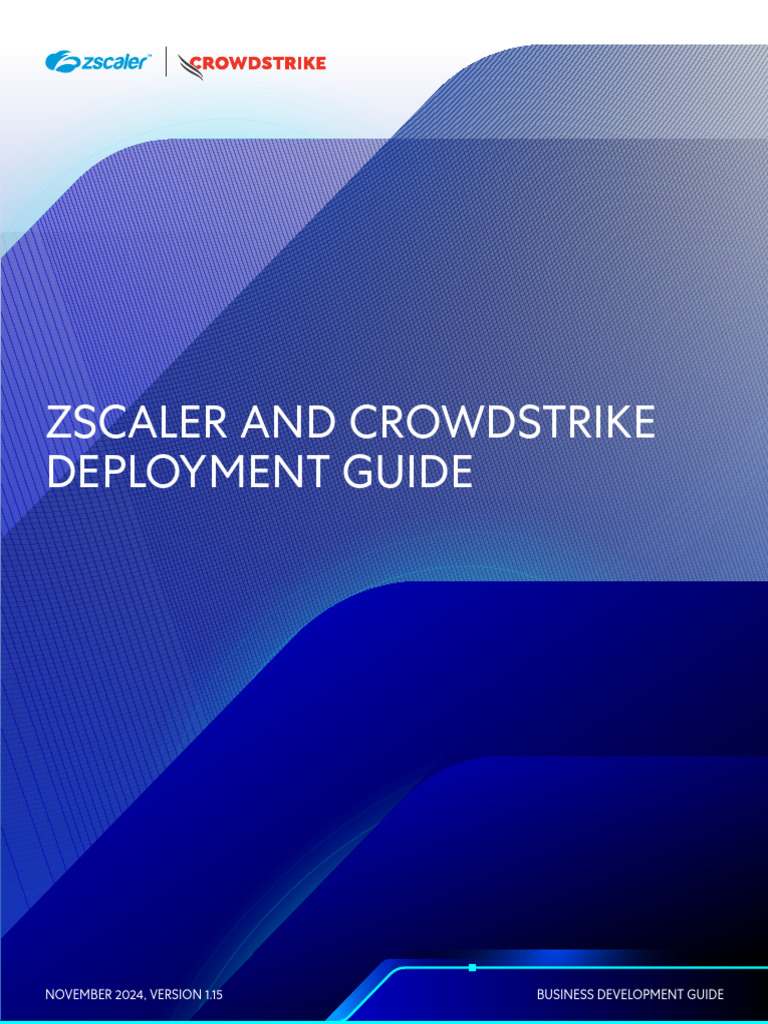 Zscaler CrowdStrike Deployment Guide FINAL | PDF | Security | Computer ...