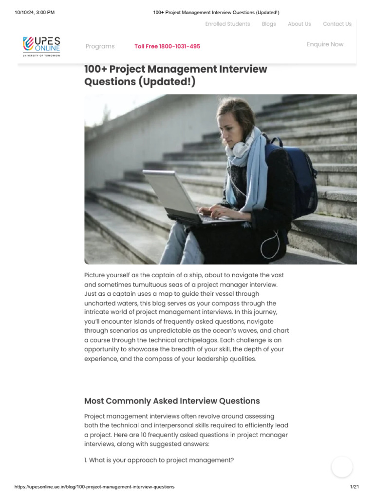100+ Project Management Interview Questions | PDF | Software ...