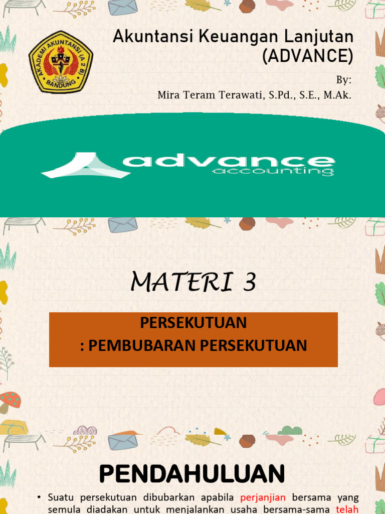 (3A) ADVANCE-Pertemuan 3 | PDF