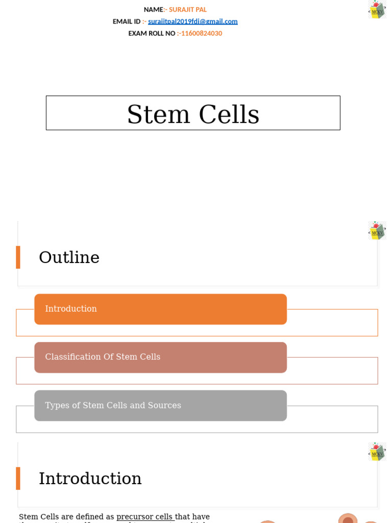Understanding Stem Cells and Their Types | PDF | Cell Potency | Stem Cell