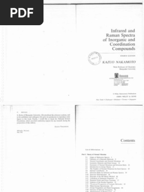 Nakamoto Infrared And Raman Spectra Of Inorganic And - 