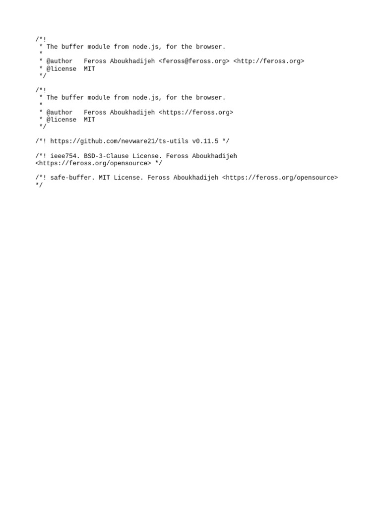 Node.js Buffer Module for Browsers | PDF