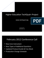 2012 TechQual+ Core Survey Presentation