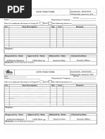 Types and Purpose of Gate Passes | PDF