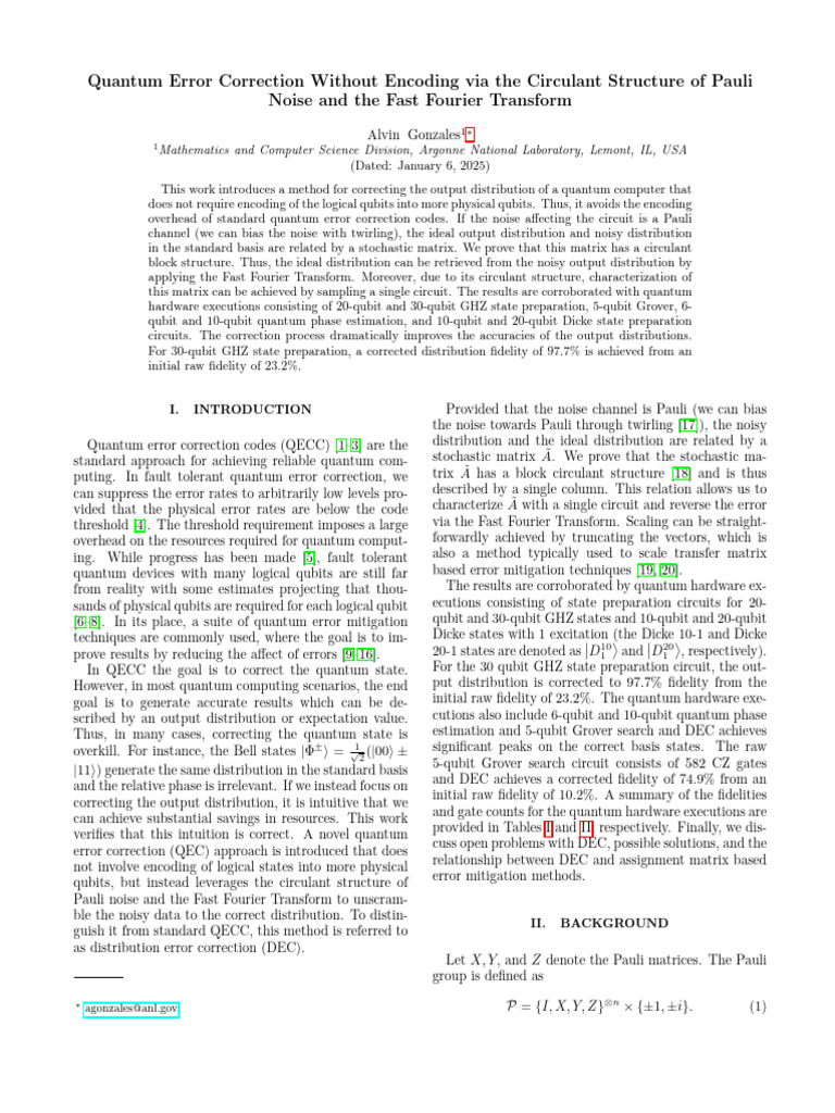 2501.01953v1 | PDF | Quantum Computing | Matrix (Mathematics)