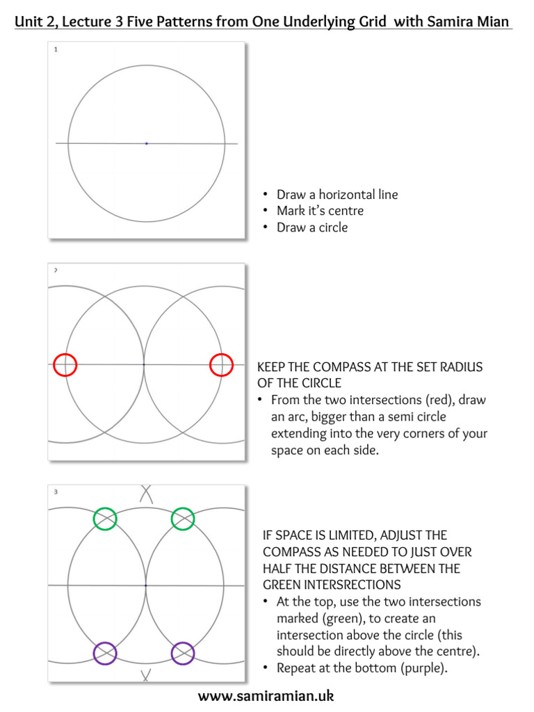 Unit+2+ +lecture+7+ +Five+Patterns+From+One+Underlying+Grid | PDF | Circle