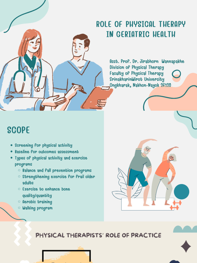 Role of physical therapy in Geriatric health | PDF | Physical Therapy ...