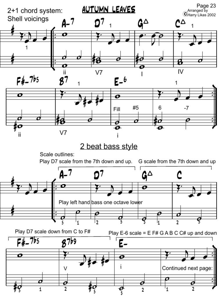 Autumn Leaves Shells and Bass | PDF