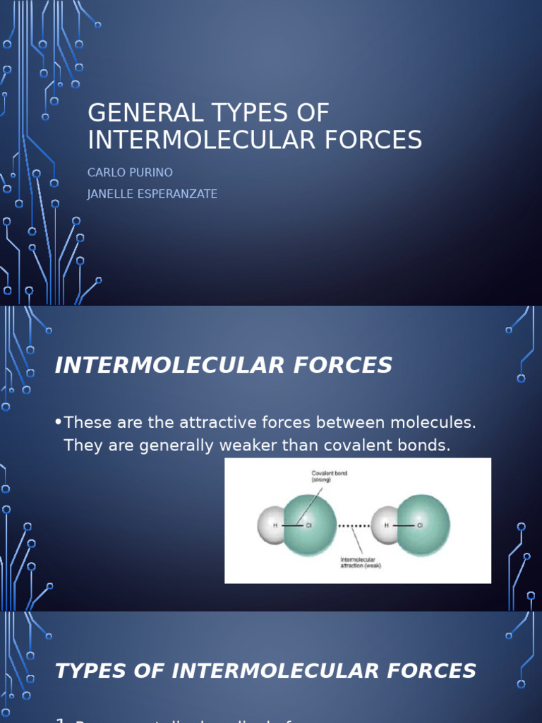 Types of Intermolecular Forces Explained | PDF | Intermolecular Force ...