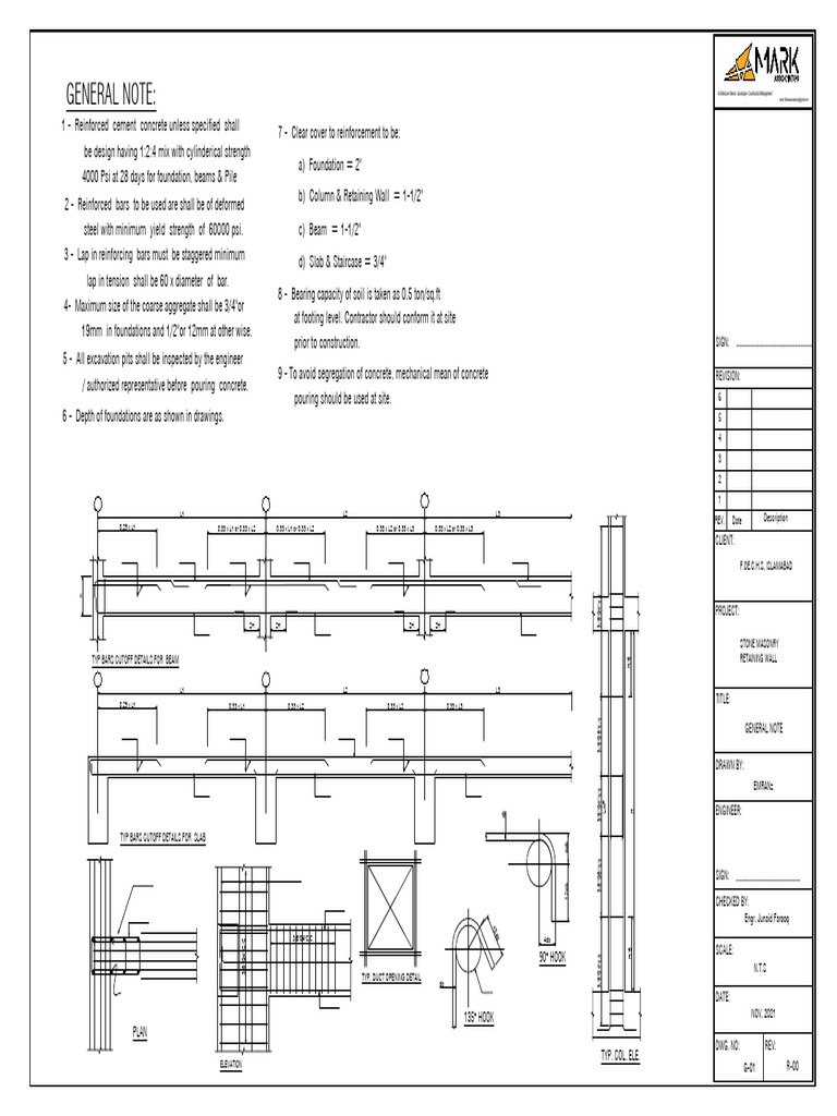 49 - RETAINING WALL Final | PDF | Concrete | Reinforced Concrete