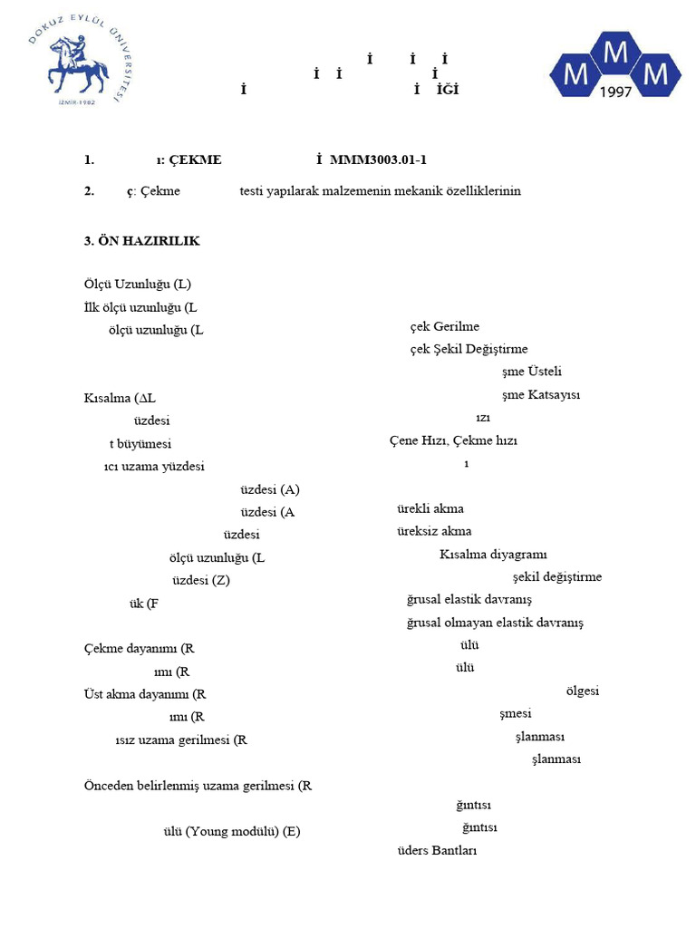 MMM3003.01 Cekme Ve Centik Darbe Deneyleri | PDF