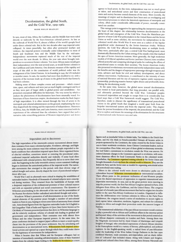 Decolonization and the Cold War Dynamics | PDF | Decolonization ...