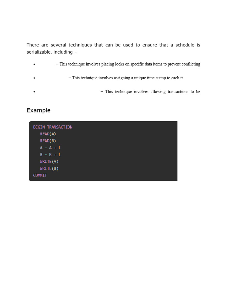 Concurrency Control Techniques Explained | PDF