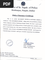 Police Clearance Certificate Sample | PDF