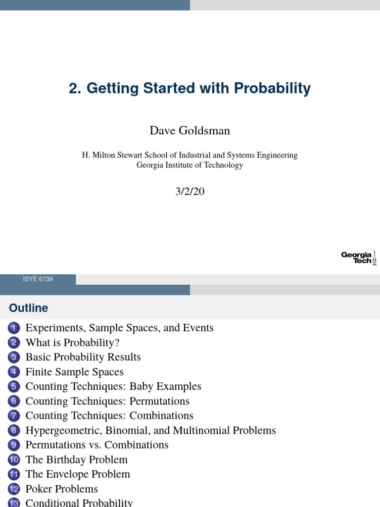 6739MOOC1-02-ProbIntro-200302 1 | PDF | Theorem | Probability