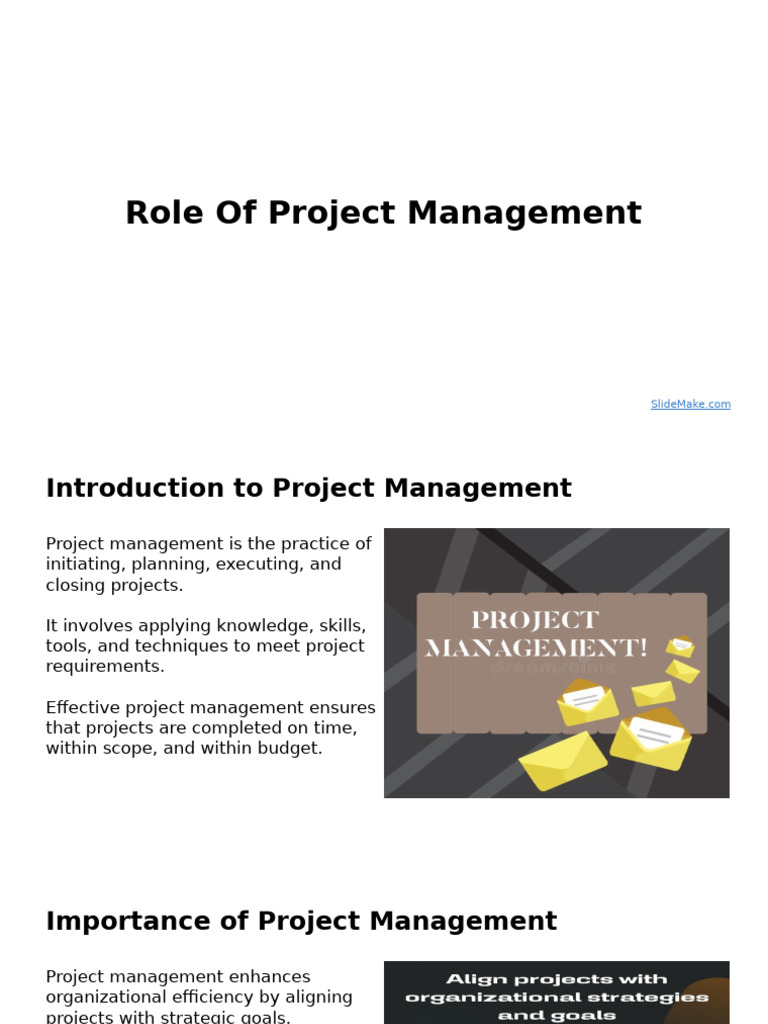 Understanding Project Management Roles | PDF | Project Management ...