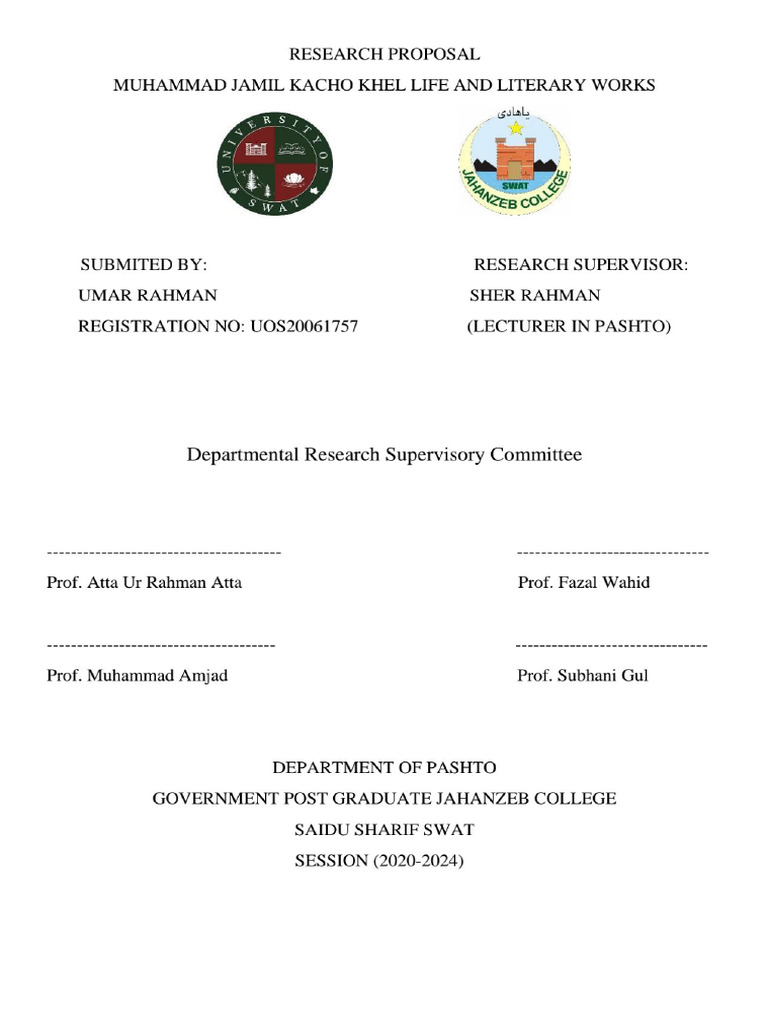 Umar Rahman Proposal | PDF
